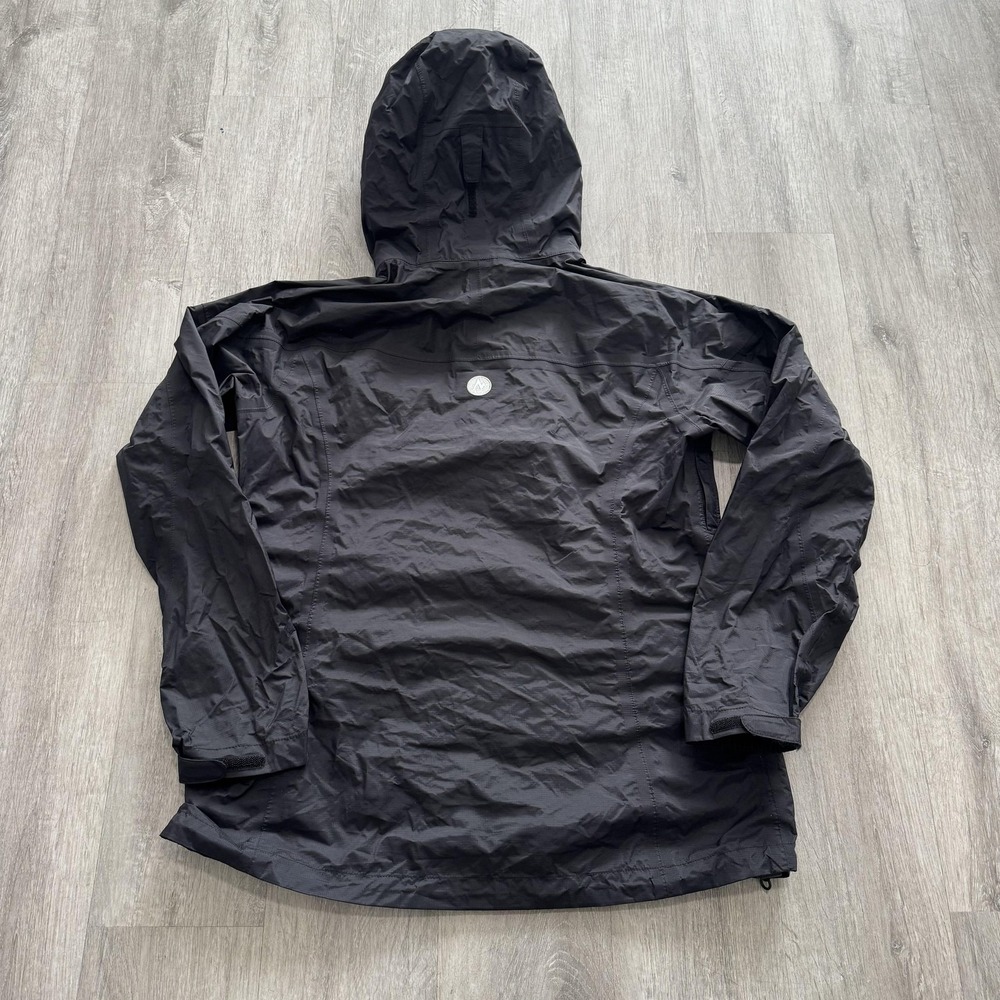 Marmot Jacket Womens Medium Black Hooded Rain Shell Waterproof Windbreaker Coat - Picture 6 of 6